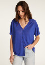 T-shirt à boutons en lin flammé - Lily