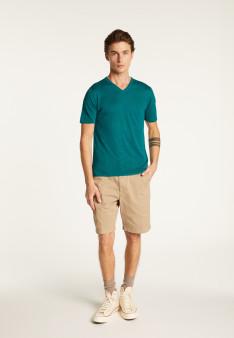 T-shirt col V en coton - Reuben