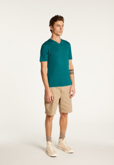 T-shirt col V en coton - Reuben