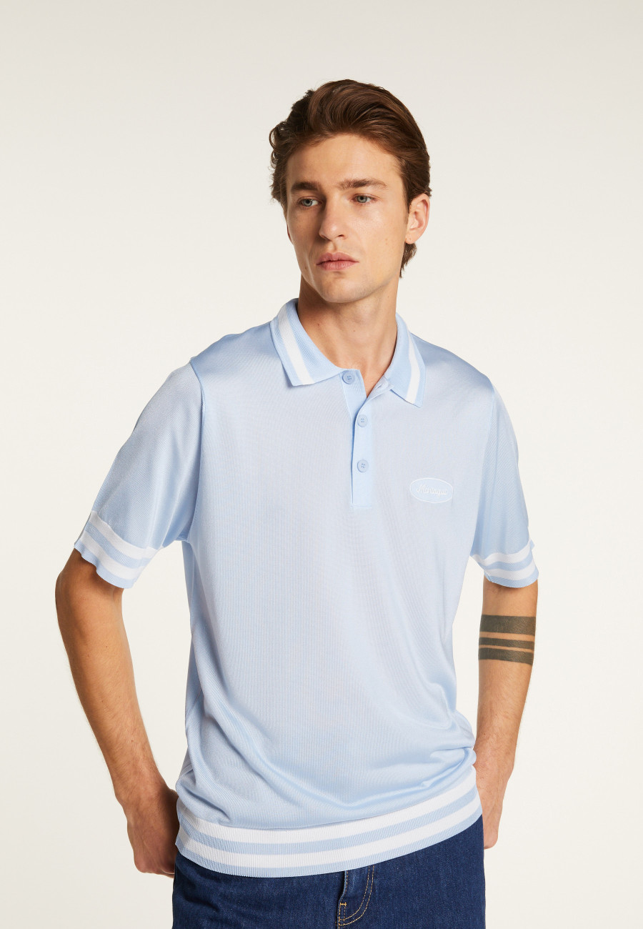 Polo shirt in light thread and stripes - Montmartre Polo shirt in light thread and stripes - Montmartre
