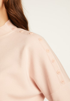Pull en laine boutonné épaule - Gipsy