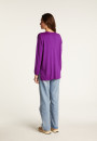Loose V-neck sweater with pockets in merino wool - Albertine