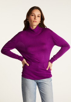 Bamboo cashmere turtleneck t-shirt - Aerio