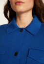 Veste boutonnée avec poches en laine mérinos - Giselle 7841 saphir - 03 Bleu foncé