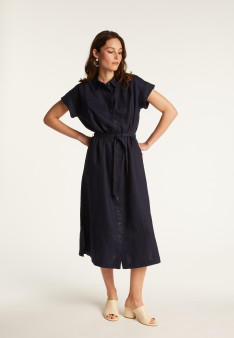 Robe manches longues en lin - Emy