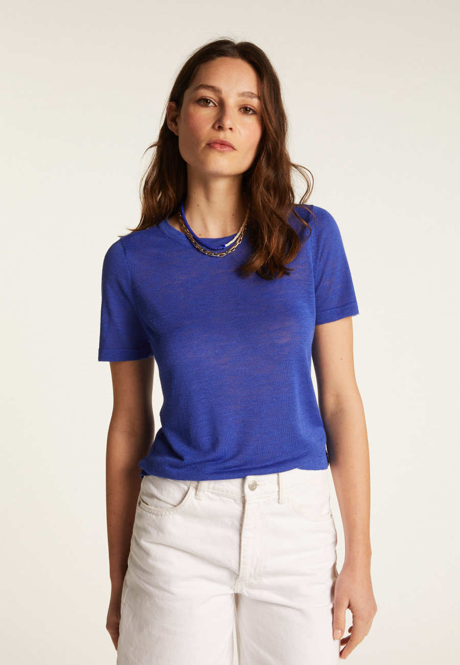 T-shirt en lin flammé - Lucie T-shirt en lin flammé - Lucie