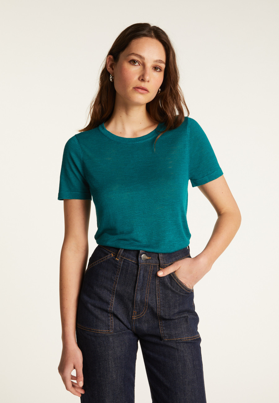 T-shirt en lin flammé - Lucie T-shirt en lin flammé - Lucie