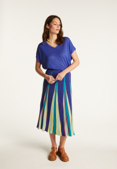 Slub linen V-neck T-shirt - Larra