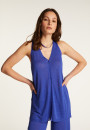 Short-sleeved flamed linen vest - Dara
