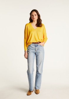 Pull manches chauve-souris en laine mérinos - Boxe 8252