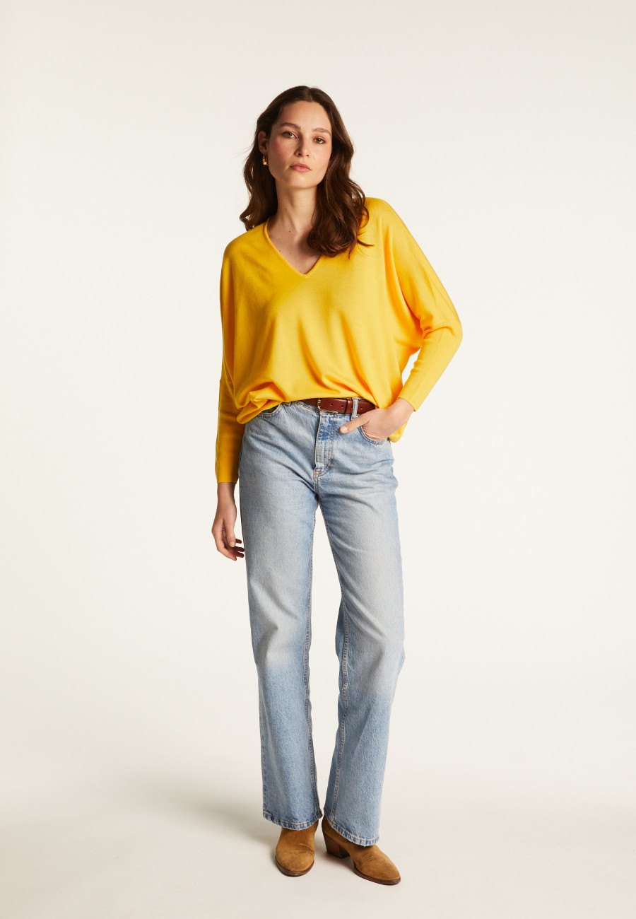 Merino wool bat-sleeve sweater - Boxe Merino wool bat-sleeve sweater - Boxe