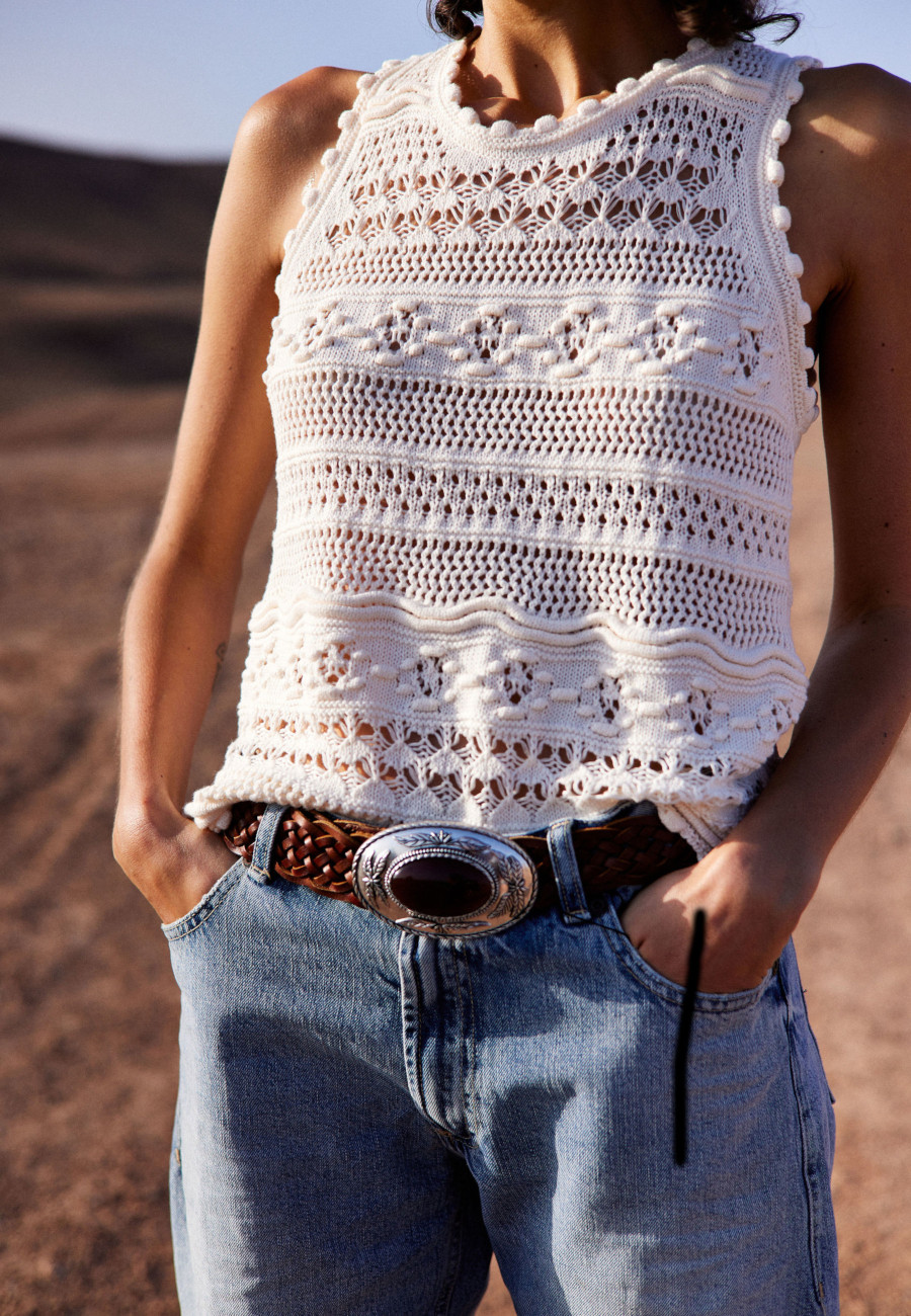 Openwork cotton tank top Danny Openwork cotton tank top Danny