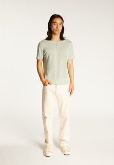 Button-neck T-shirt - LEONCE