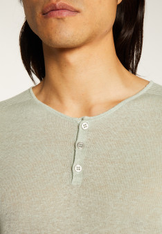Button-neck T-shirt - LEONCE