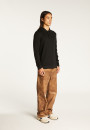 Long-sleeved polo shirt in merino wool - Sidney