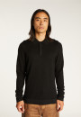 Long-sleeved polo shirt in merino wool - Sidney
