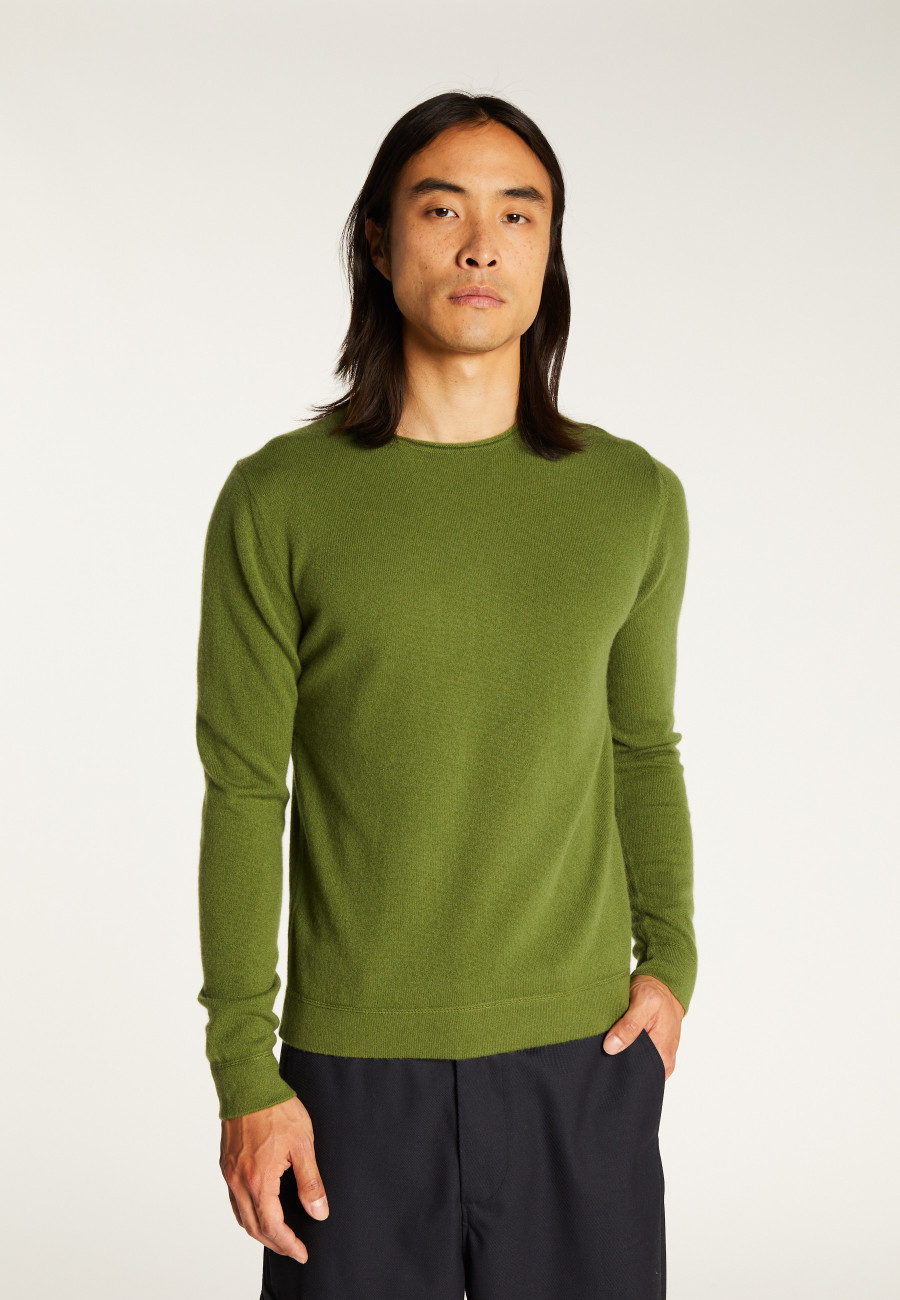 Round-neck cashmere sweater with rolled finishes - Ernest Round-neck cashmere sweater with rolled finishes - Ernest
