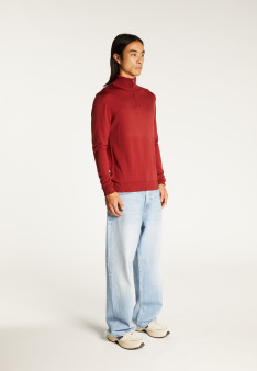 Pull col camionneur avec logo en laine mérinos - Ryan