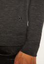Pull col rond en laine mérinos finitions roulotées