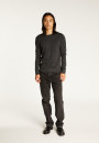 Round-neck merino wool sweater with rolled finishes