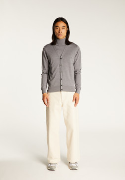 Sleeveless vest with logo in merino wool - Ernardo