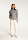 Turtleneck sweater with logo in merino wool - Enzo