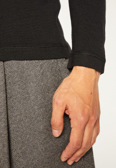 Wool sweater with Tunisian collar - Bono