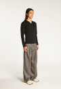 Wool sweater with Tunisian collar - Bono