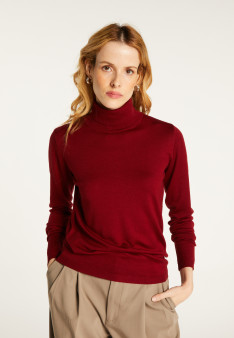 Roll-neck jumper in merino wool