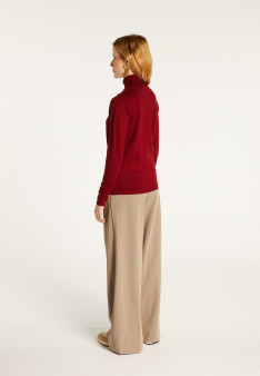 Roll-neck jumper in merino wool