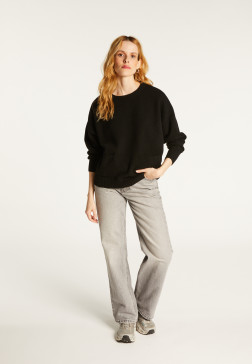 Loose-fit recycled cashmere sweater with pockets - Davina
