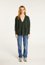 Buttoned V-neck cardigan with cashmere pockets - Achille
