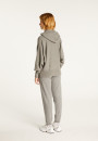Zipped hoodie with batwing sleeves in recycled cashmere and wool - Albin