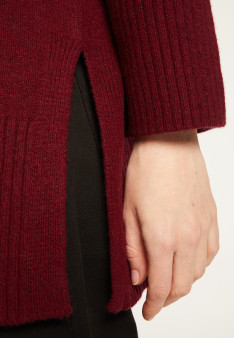 Loose sweater with slits in recycled cashmere and wool - Darius