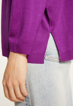 Loose-fitting merino wool round neck sweater - Azel
