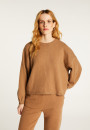 Round-neck sweater with balloon sleeves in recycled cashmere and wool - Lamara