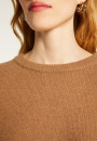 Round-neck sweater with balloon sleeves in recycled cashmere and wool - Lamara