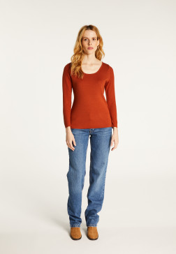 Pull col rond en laine mérinos maille fine - Altesa