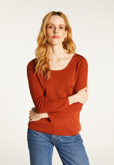 Pull col rond en laine mérinos maille fine - Altesa