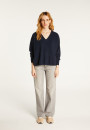 Short cashmere sweater with pocket - Balba