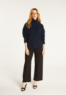 Turtleneck sweater with cashmere slits - Adena