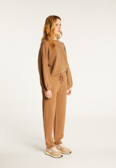 Joggers with pockets in recycled cashmere and wool - Anka