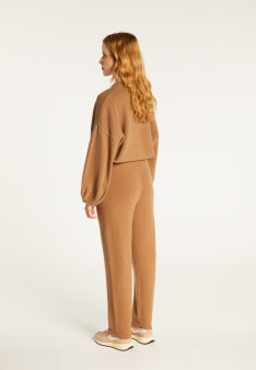 Joggers with pockets in recycled cashmere and wool - Anka