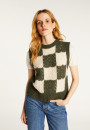 Openwork sleeveless wool cocoon sweater - Geva