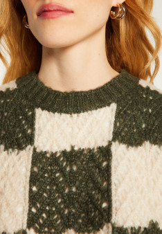Openwork sleeveless wool cocoon sweater - Geva