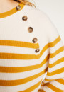 Pull marinière en cachemire à manches ample - Gaelle