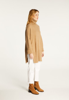 Long loose sweater in wool and cashmere - Galice