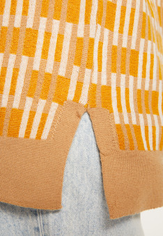 Sleeveless V-neck patterned sweater - Ganael