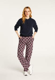 Pantalon à motifs en laine mérinos - Gill