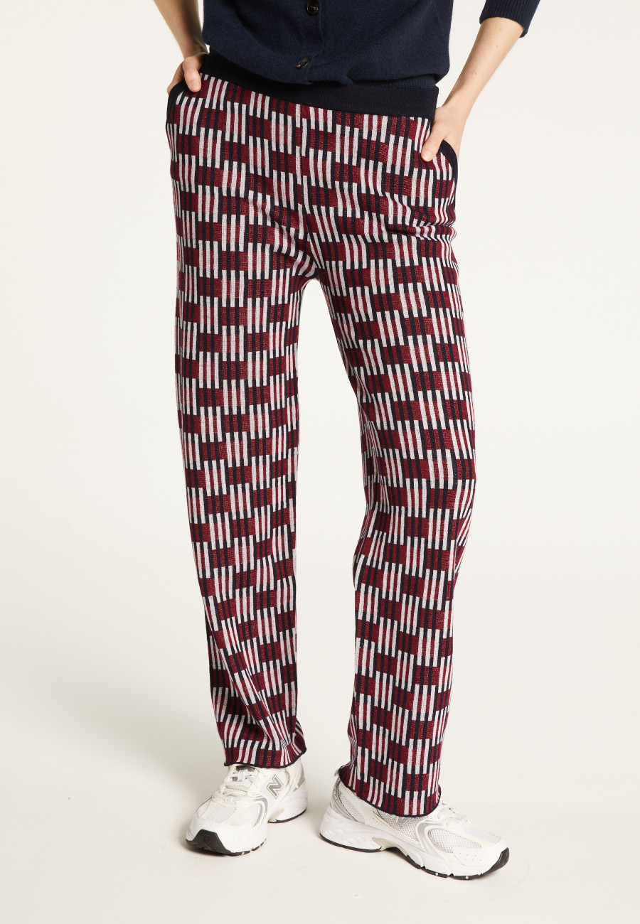 Pantalon à motifs en laine mérinos - Gill Pantalon à motifs en laine mérinos - Gill
